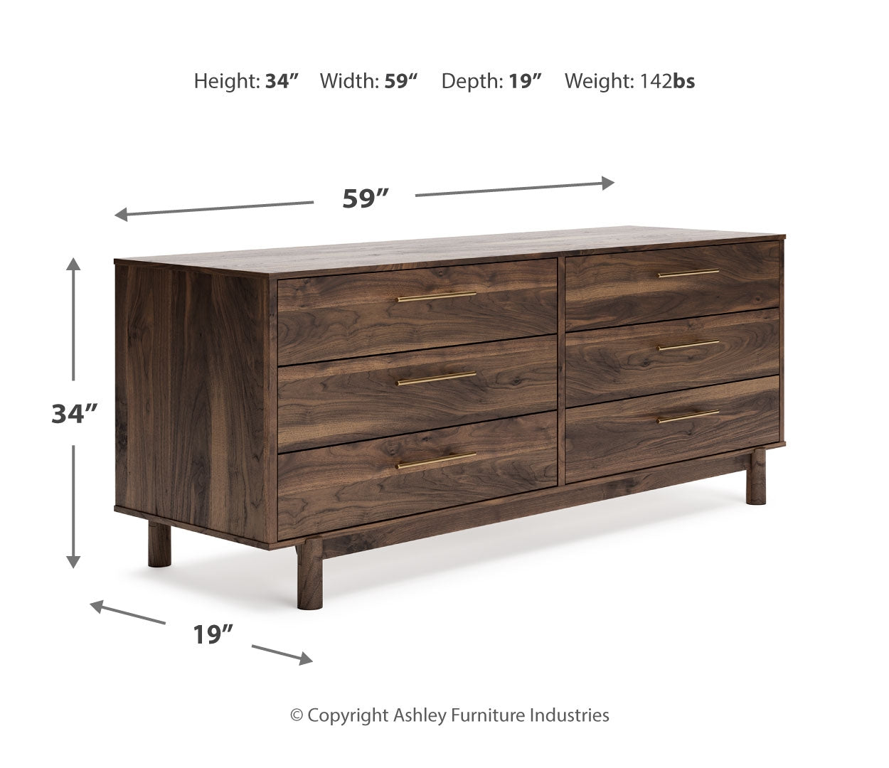 Calverson Six Drawer Dresser