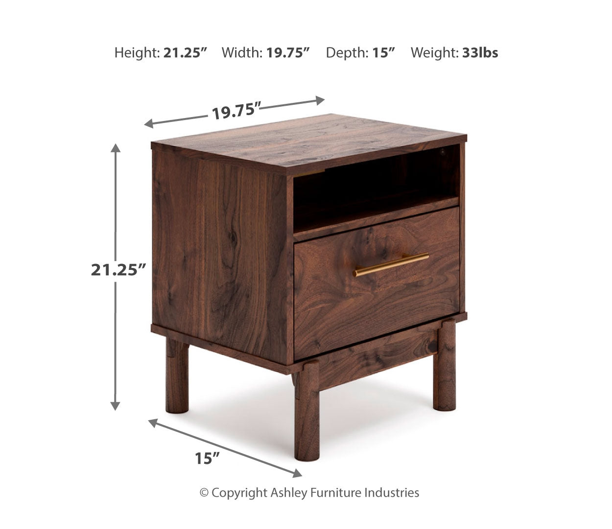 Calverson One Drawer Night Stand