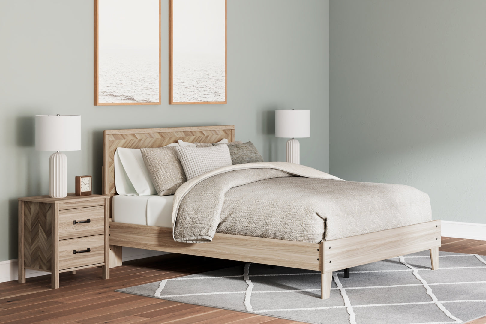 Battelle Full Panel Platform Bed