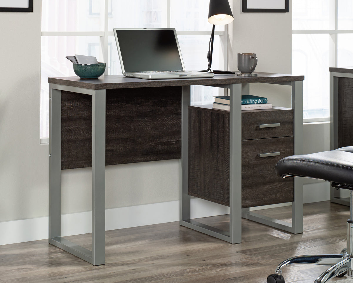 Rock Glen  Single Pedestal Desk in Blade Walnut