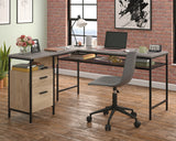 Market Commons  L-Shaped Computer Desk in Prime Oak