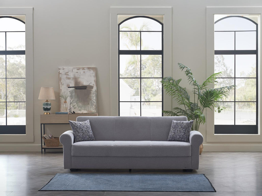 Bellona Elita S 3 Seat Sleeper Sofa (Koopsi Light Gray by Bellona