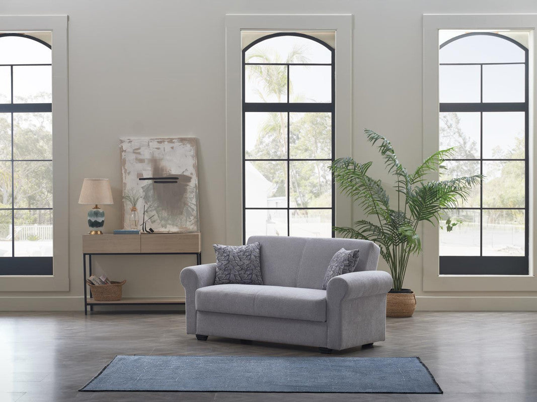 Bellona Elita S Love Seat (Koopsi Light Gray) by Bellona