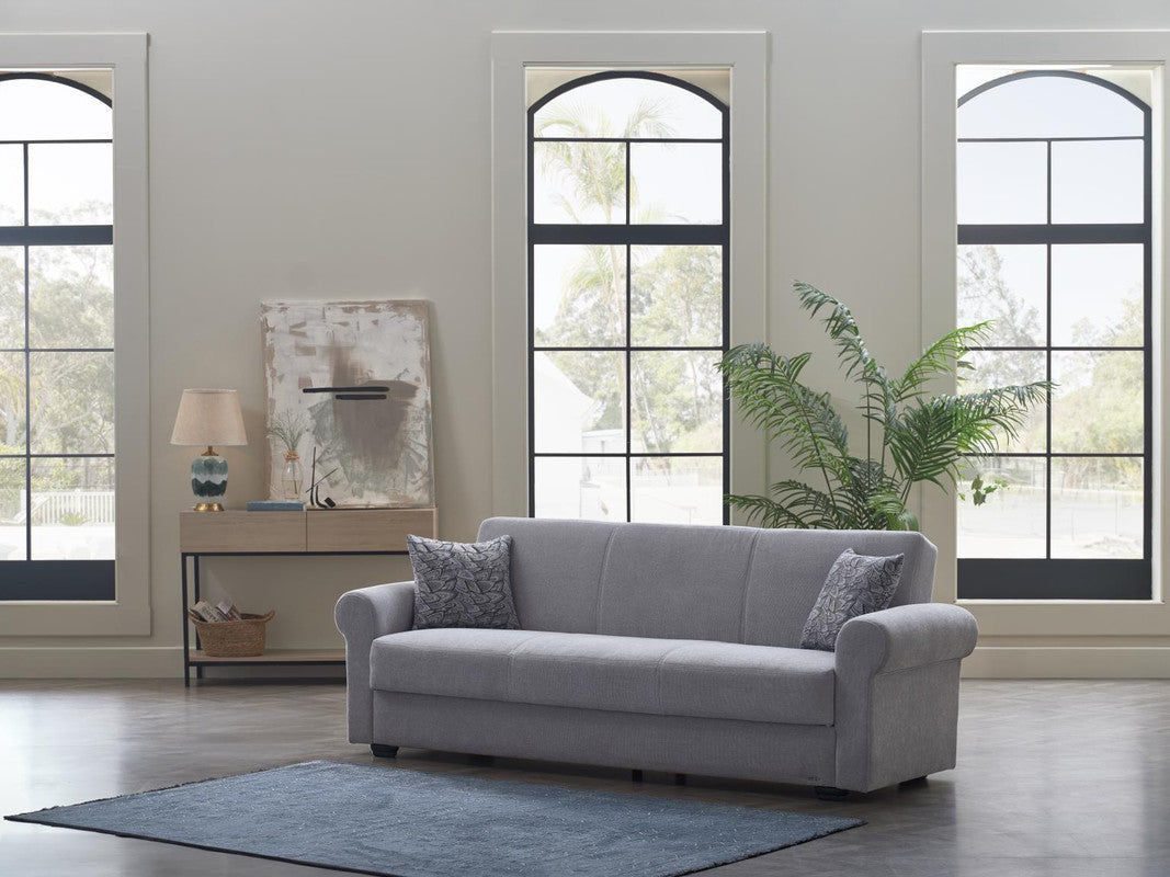 Bellona Elita S 3 Seat Sleeper Sofa (Koopsi Light Gray by Bellona