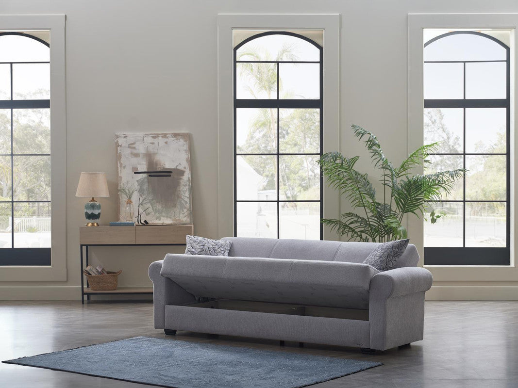 Bellona Elita S 3 Seat Sleeper Sofa (Koopsi Light Gray by Bellona