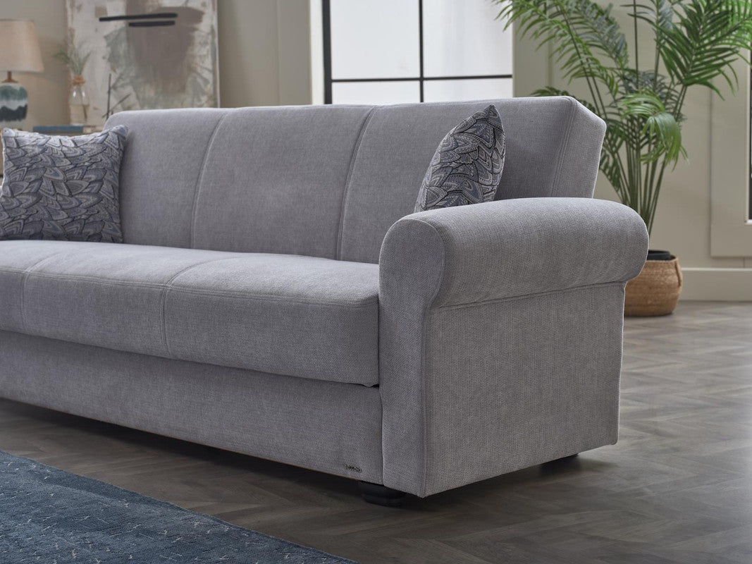 Bellona Elita S 3 Seat Sleeper Sofa (Koopsi Light Gray by Bellona