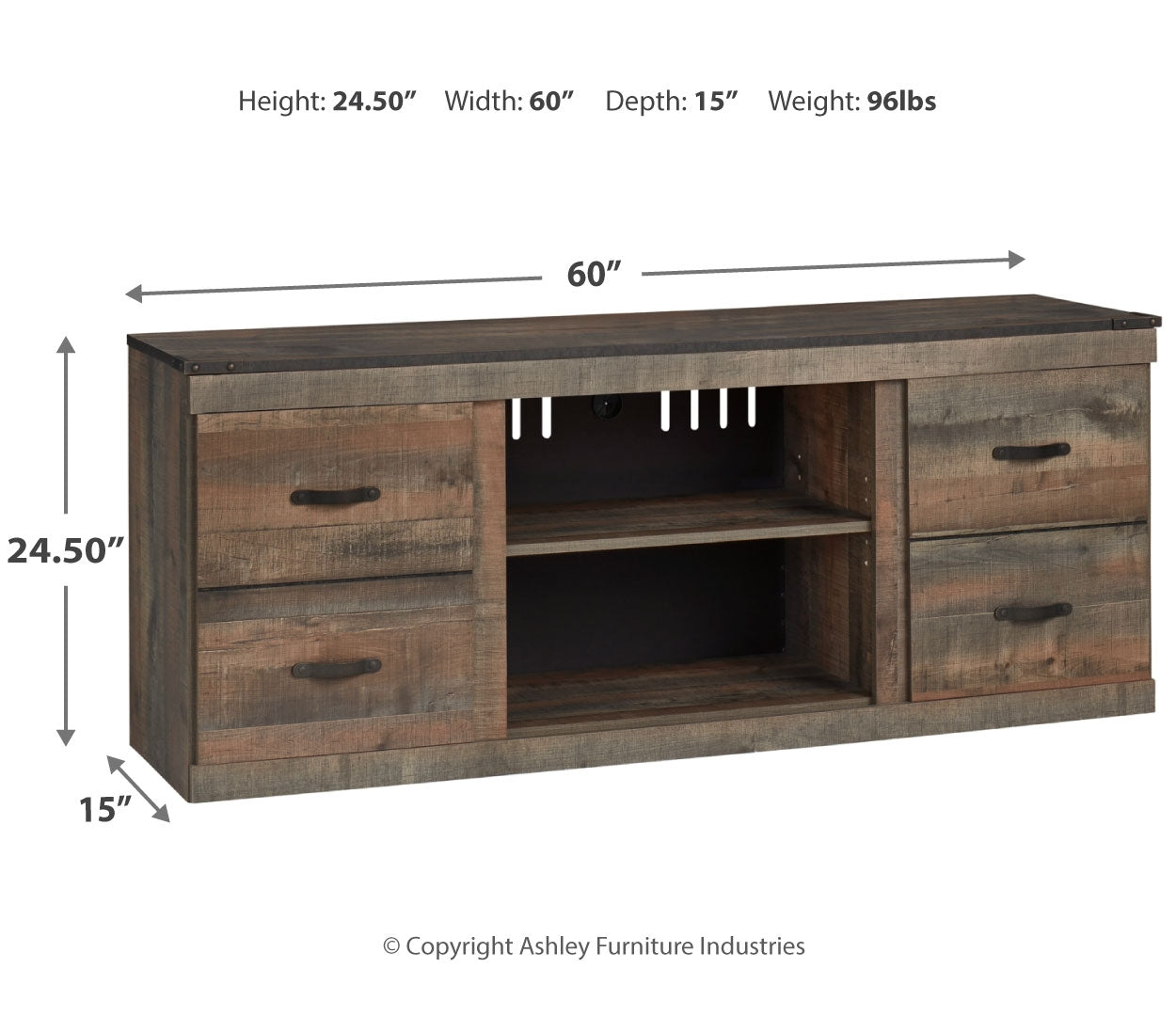 Trinell LG TV Stand w/Fireplace Option