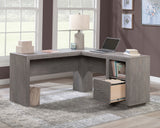 Hayes Garden  L-Shaped Desk with File Drawer in Ashen Oak