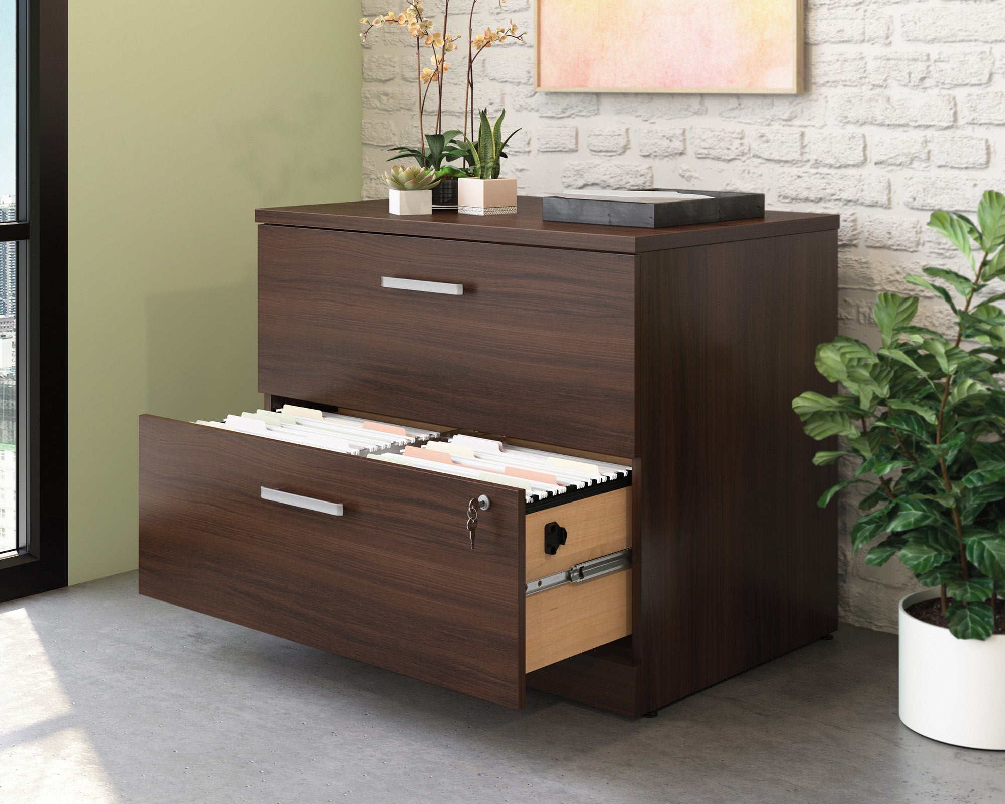 Affirm Commercial Lateral File Cabinet in Noble Elm