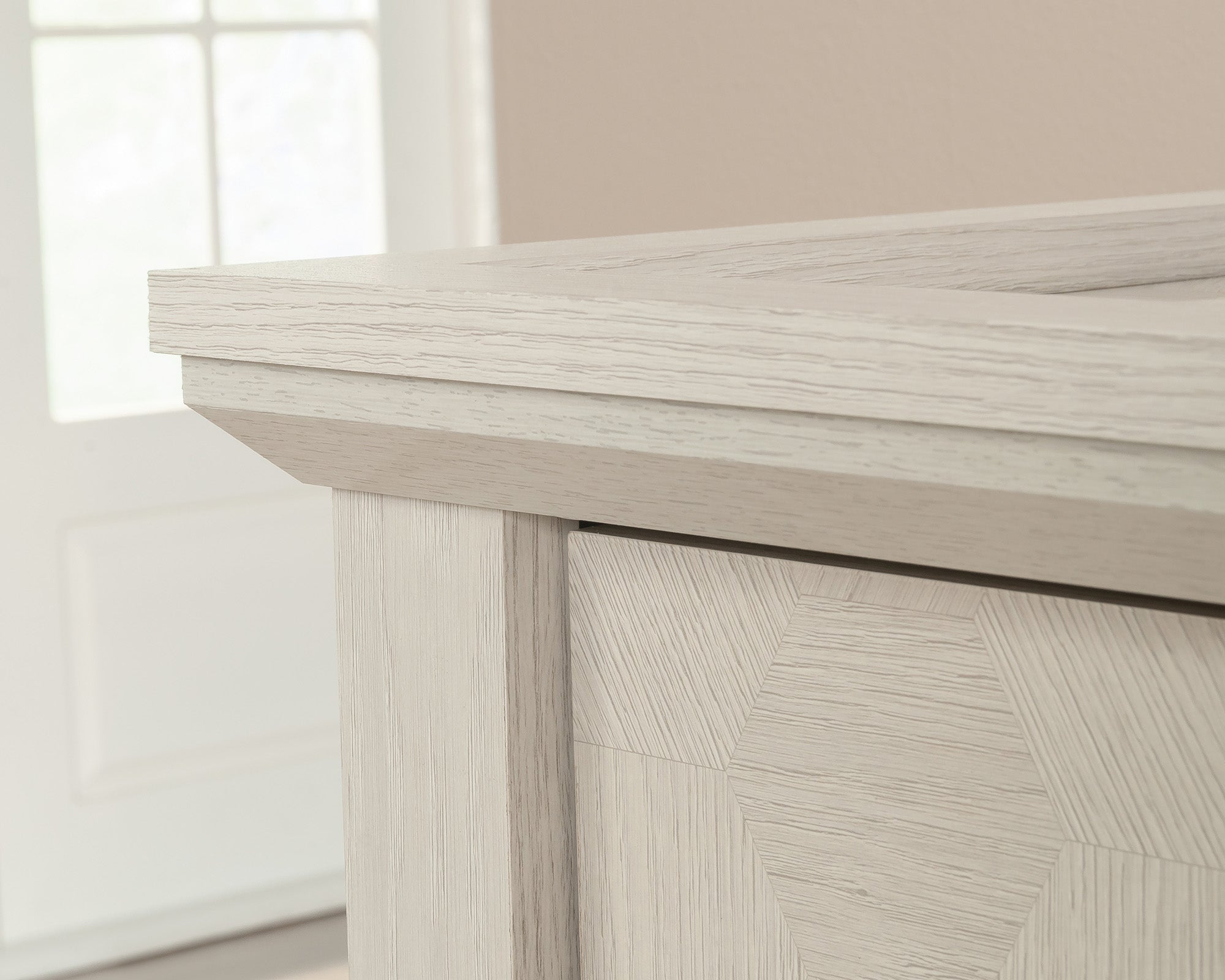 Larkin Ledge Console Table with Storage in Glacier Oak