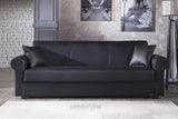 Bellona Floris 3 Seat Sleeper Sofa (Santa Glory Black) by Bellona