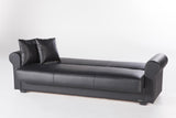 Bellona Floris 3 Seat Sleeper Sofa (Santa Glory Black) by Bellona