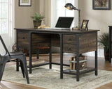 Steel River  Small Computer Desk in Rustic Carbon Oak