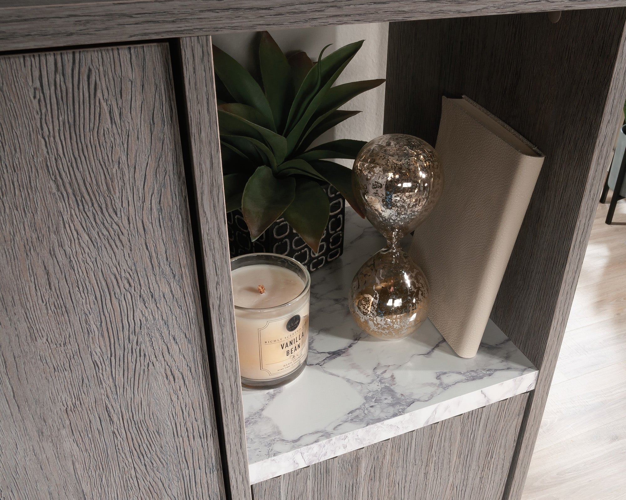 East Rock  Contemporary Storage Cabinet in Ashen Oak