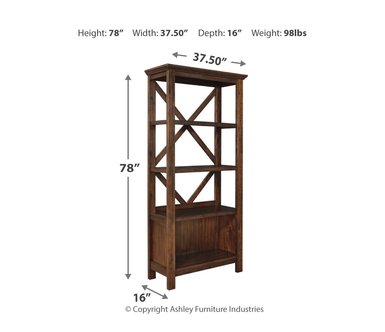 Baldridge Large Bookcase