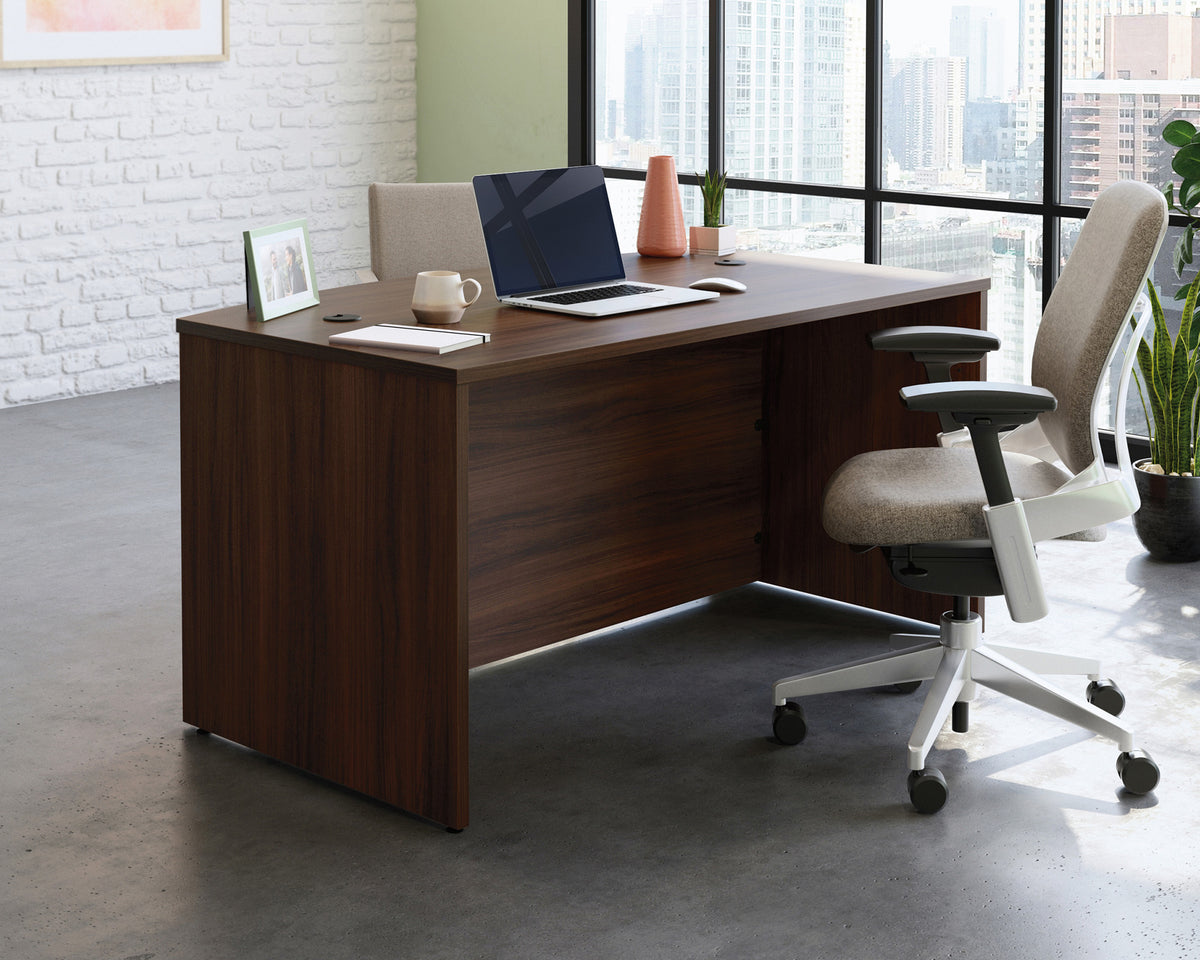 Affirm 60" Bowfront Executive Desk in Noble Elm