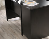 County Line  Estate Black L-Shaped Desk with File Drawer