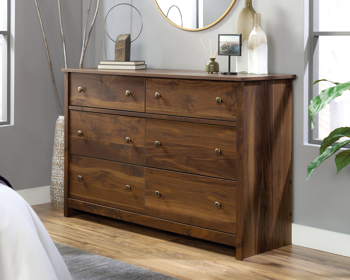 River Ranch 6-Drawer Bedroom Dresser in Grand Walnut