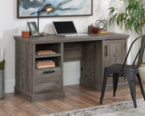 Aspen Post  Double Ped Desk with Drawer in Pebble Pine