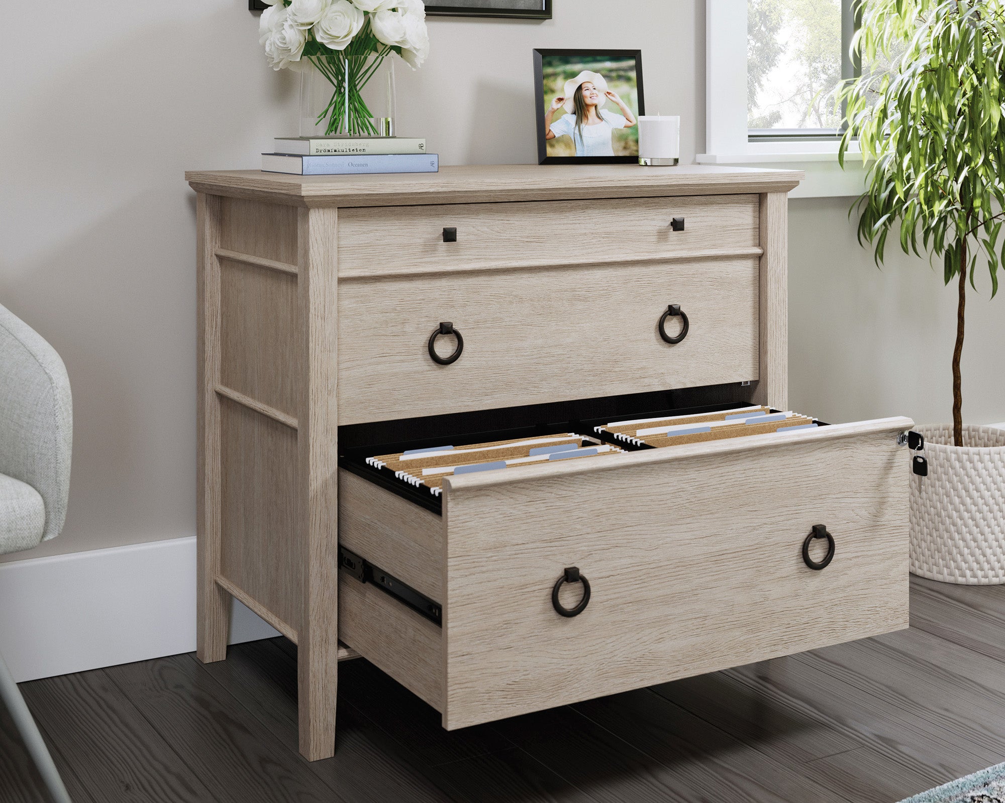 East Adara  2-Drawer Lateral File Cabinet in Cascade Oak