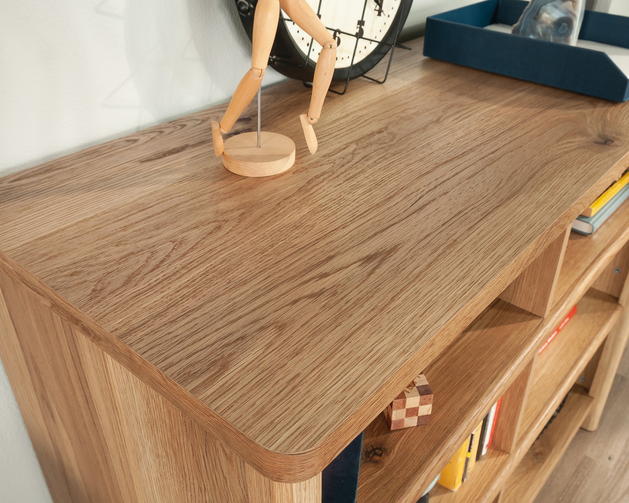 Dover Edge  Cubby Storage Bookcase in Timber Oak