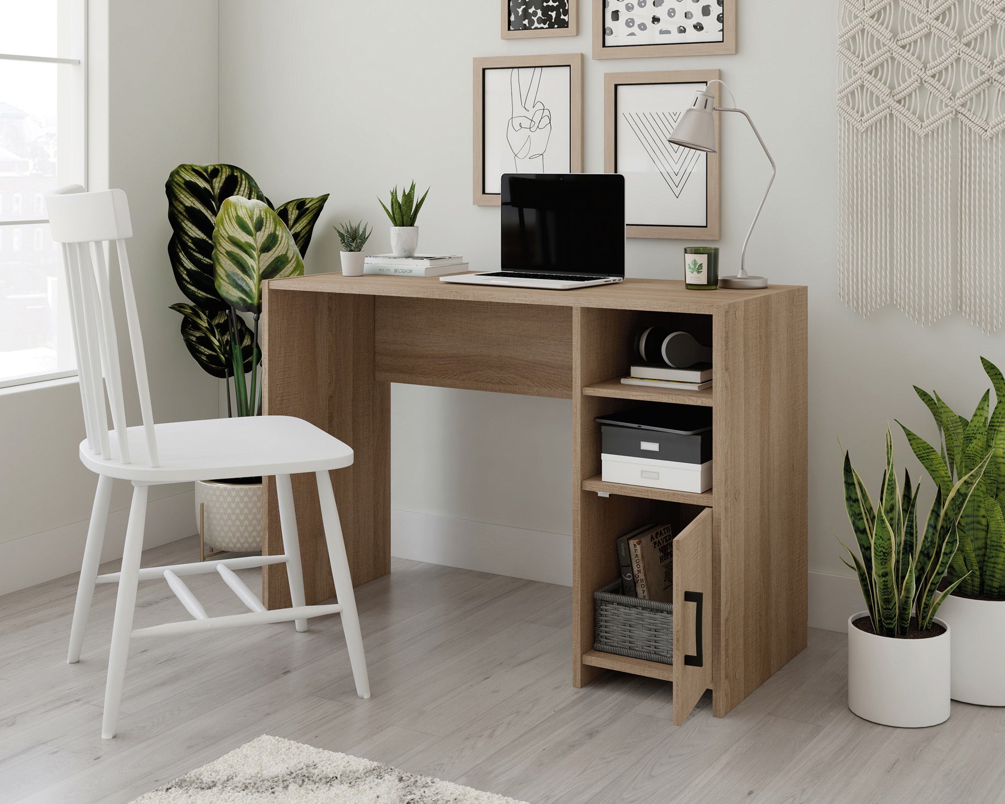 Beginnings  Oak Finish Computer Desk with Storage