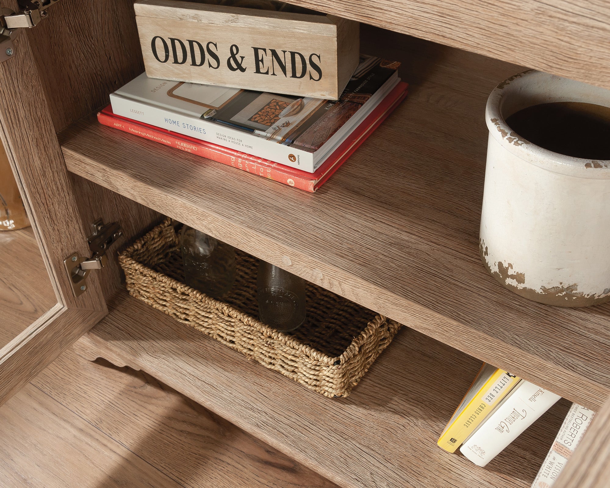 Rollingwood  Library Base Storage Cabinet in Brushed Oak