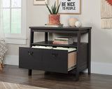 Trestle  1-Drawer Lateral Filing Cabinet in Raven Oak