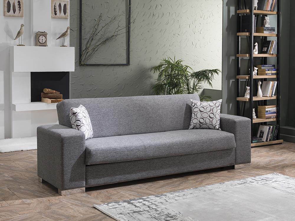 Bellona Kobe 3 Seat Sleeper Sofa (Diego Gray) by Bellona