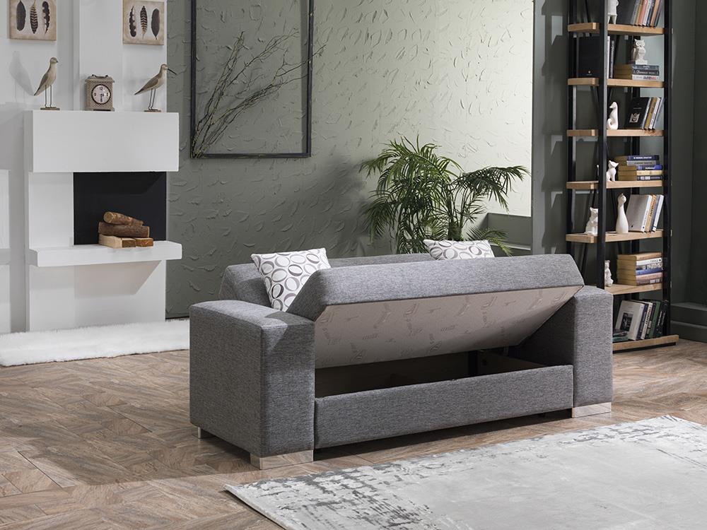 Bellona Kobe Love Seat Sofa (Diego Gray by Bellona