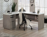 East Rock  Contemporary L-Shaped Desk in Ashen Oak