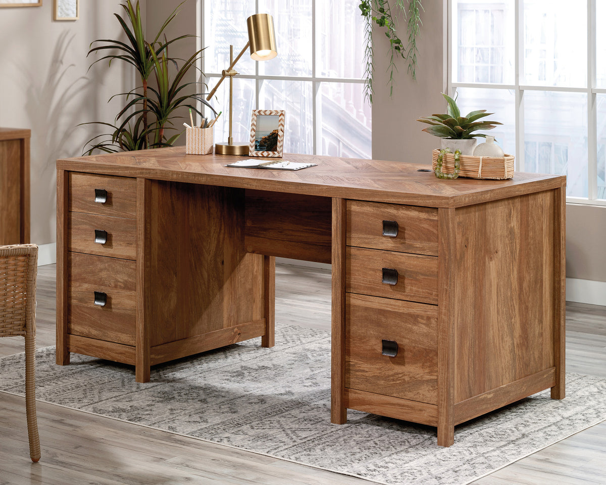 Cannery Bridge  Executive Desk with 6 Storage Drawers