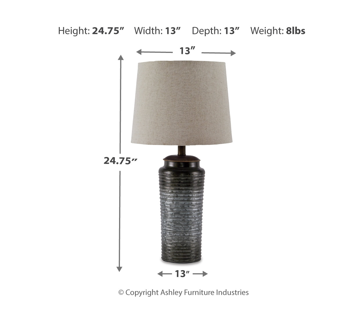 Norbert Metal Table Lamp (2/CN)