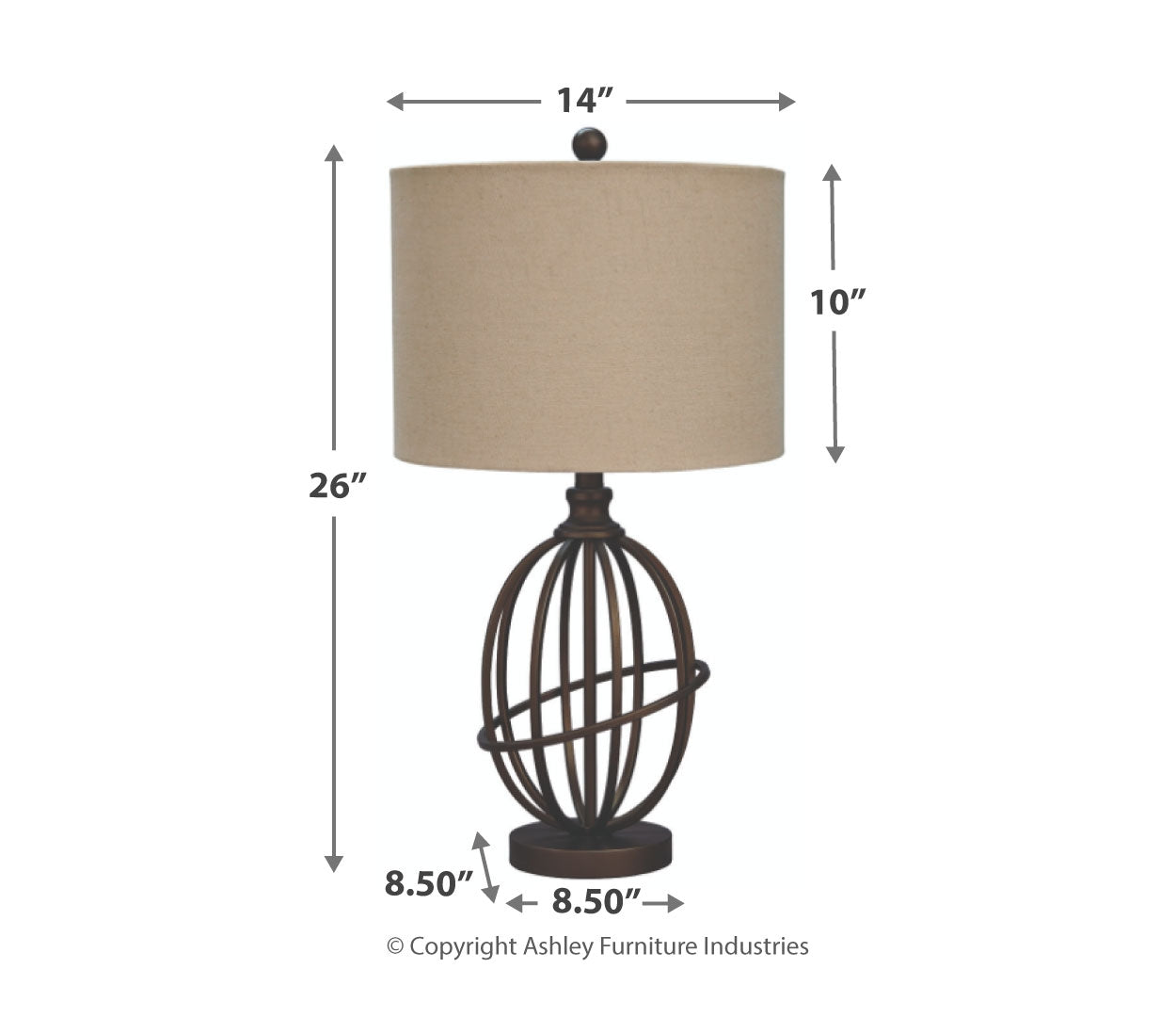 Manasa Metal Table Lamp (1/CN)