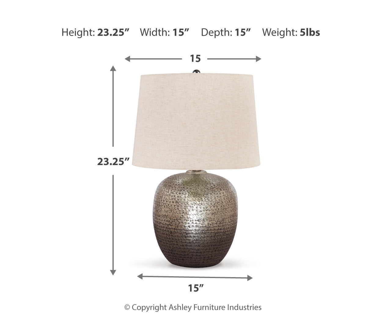 Magalie Metal Table Lamp (1/CN)