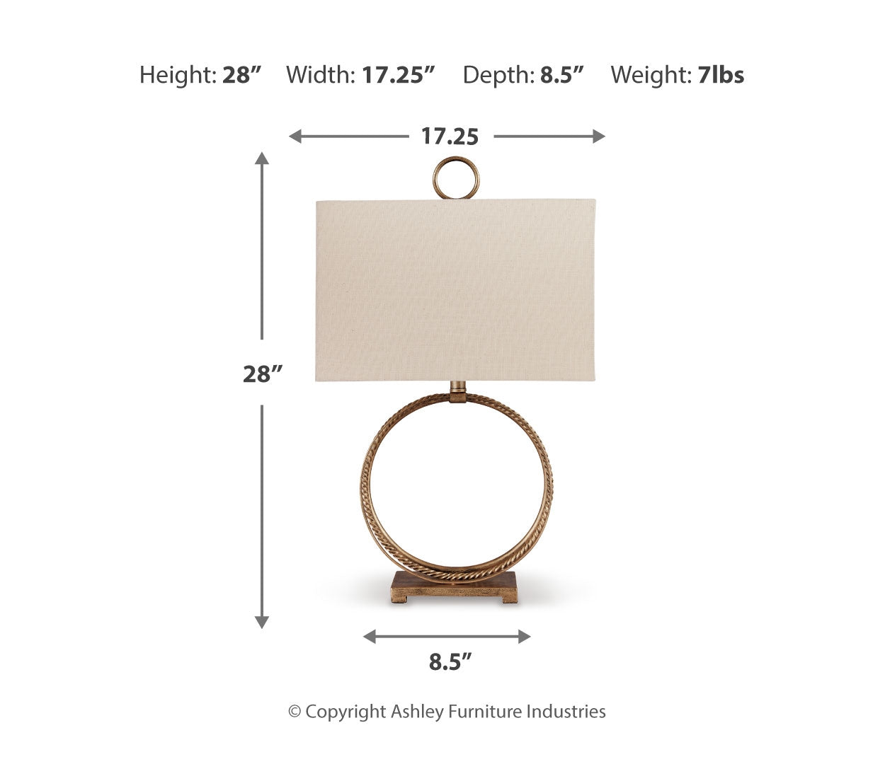 Mahala Metal Table Lamp (1/CN)