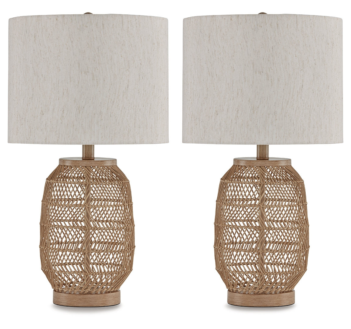 Orenman Rattan Table Lamp (2/CN)