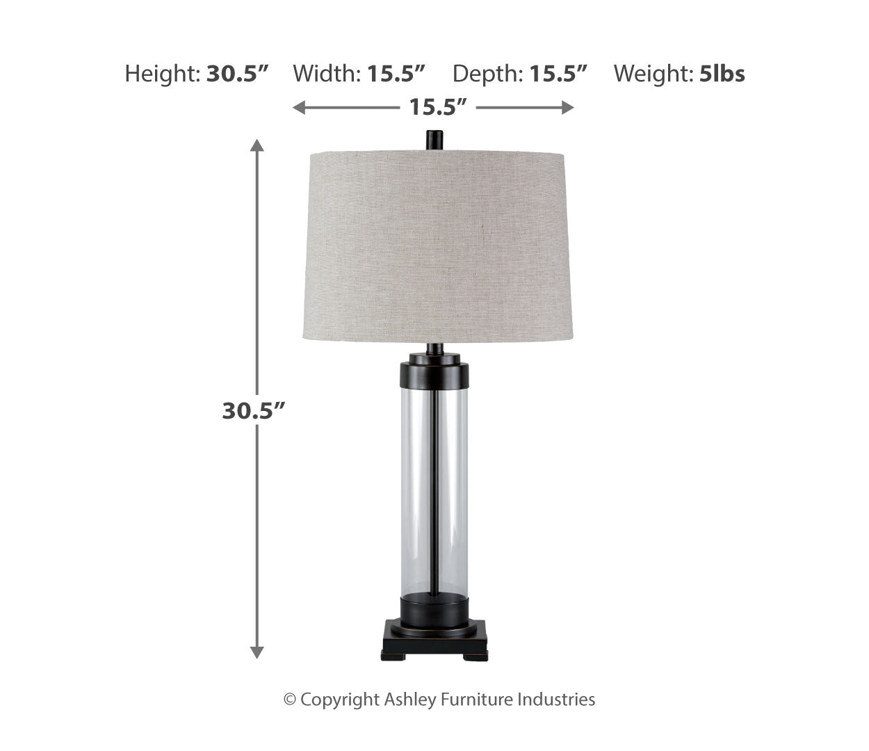 Talar Glass Table Lamp (1/CN)