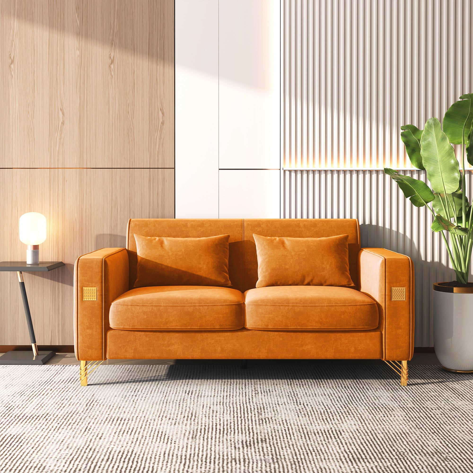 Artisan Dakotajames Loveseat Orange