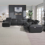 Artisan Brue Right Reclining Sectional Black