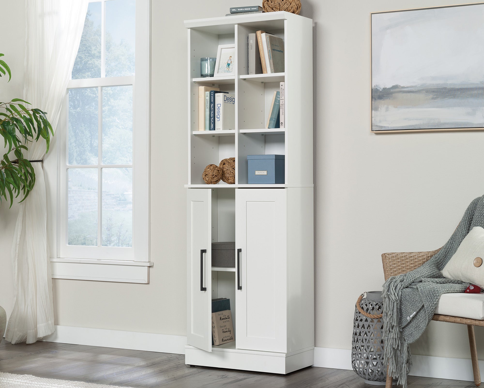 HomePlus 2-Door Storage Cabinet in Soft White