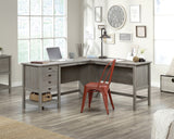 Cottage Road  Wood L-Shaped Desk in Mystic Oak Finish