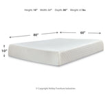 10 Inch Chime Memory Foam Mattress with Adjustable Base