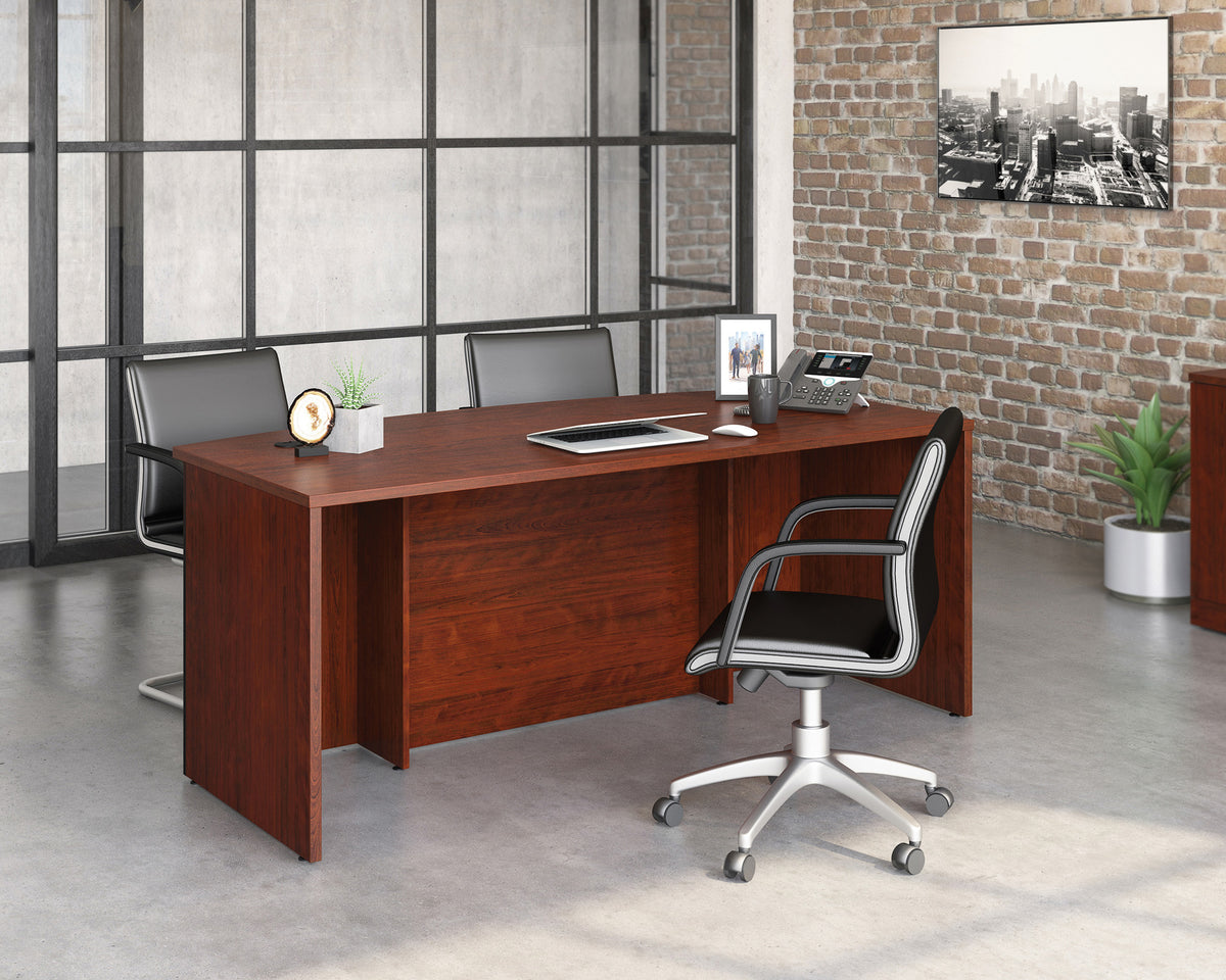 Affirm 72" Cherry Bowfront Commercial Exec Desk