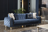 Bellona Mistral Love Seat (Duca Navy) 3 Pieces by Bellona