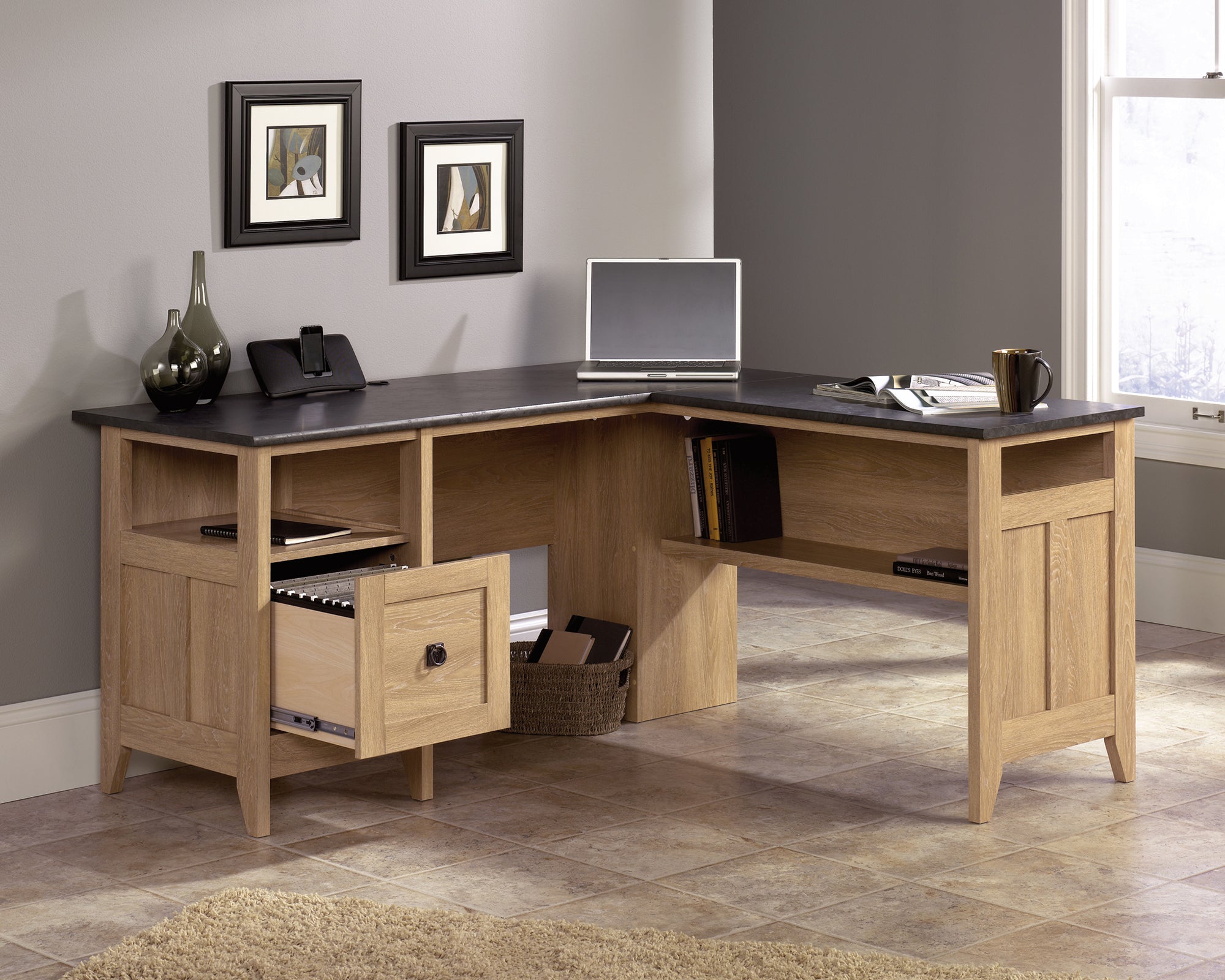 August Hill L-Shaped Desk