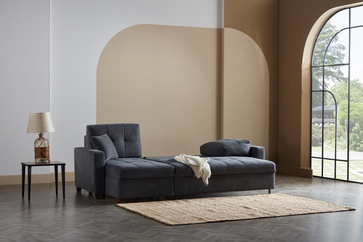 Bellona Mocca Sleeper Sectional 3 Pieces by Bellona DUPONT GRAY