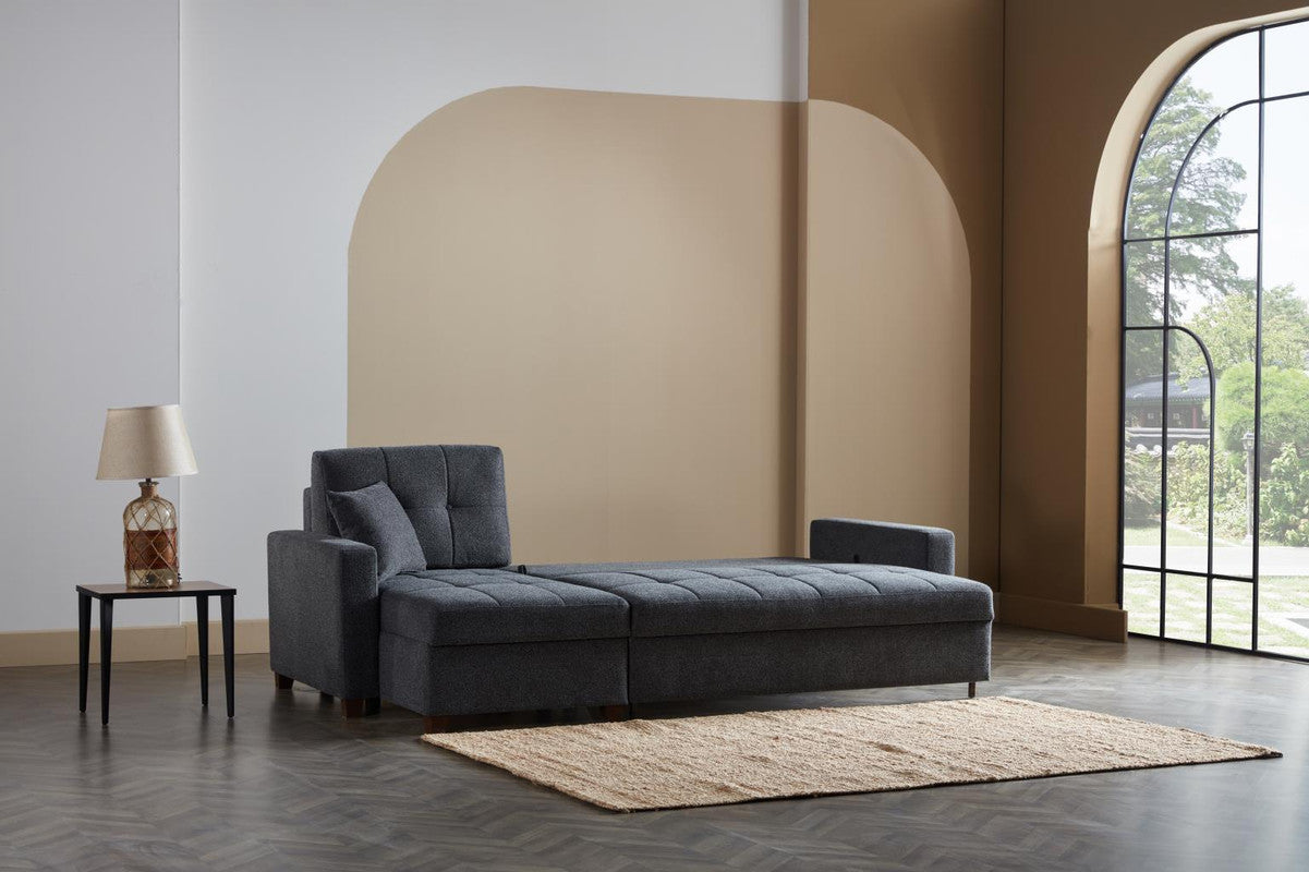 Bellona Mocca Sleeper Sectional 3 Pieces by Bellona DUPONT ANTHRACITE