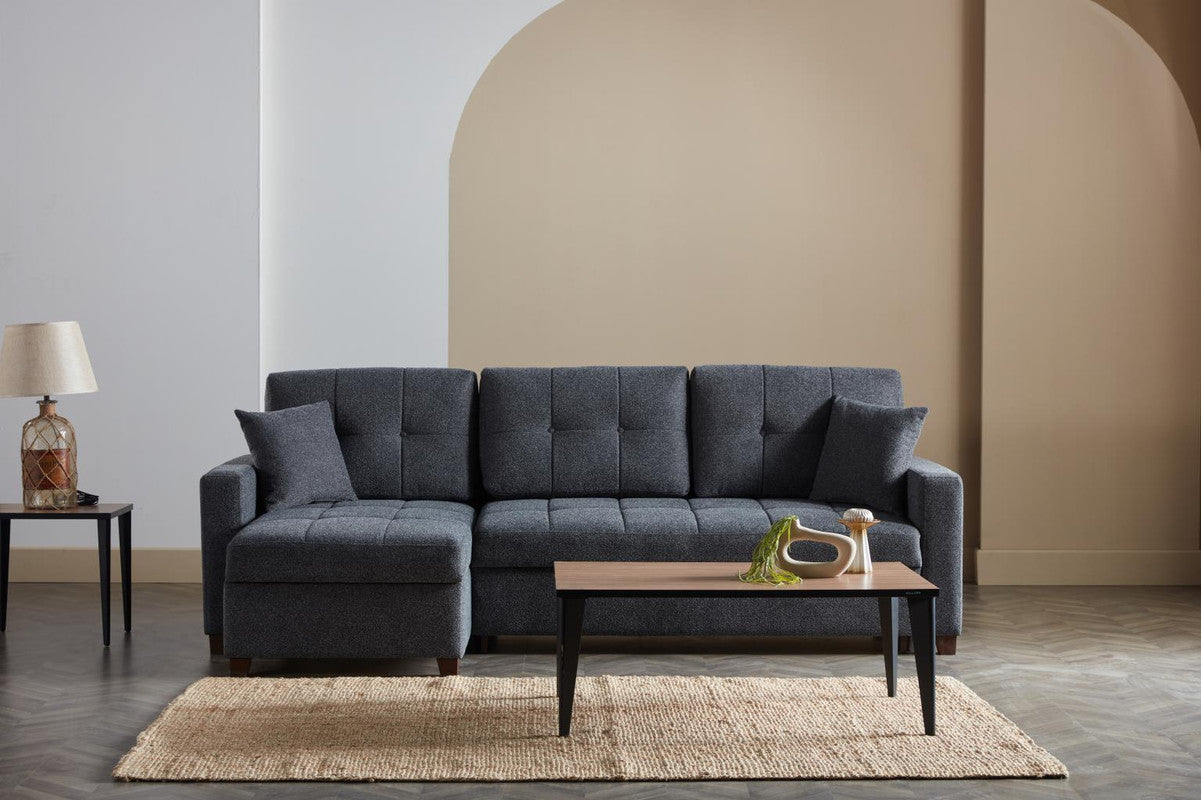 Bellona Mocca Sleeper Sectional 3 Pieces by Bellona DUPONT ANTHRACITE