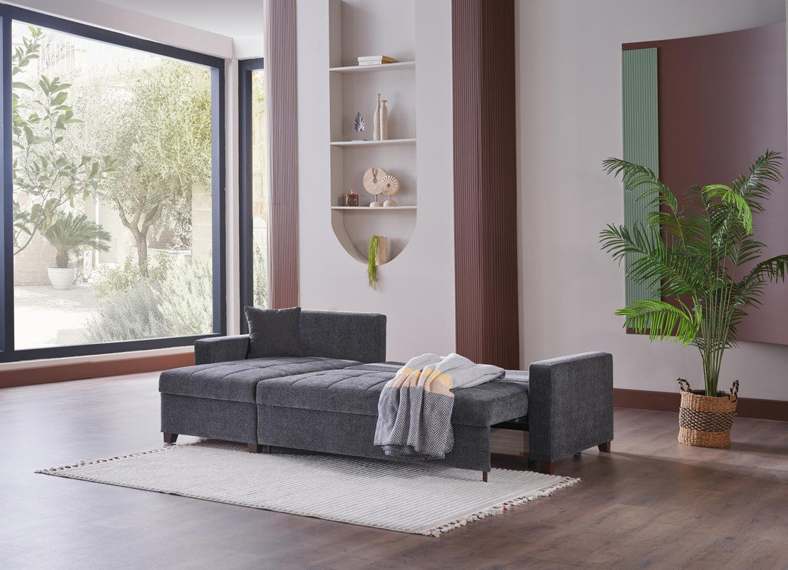 Bellona Mocca Sleeper Sectional 3 Pieces by Bellona DUPONT ANTHRACITE